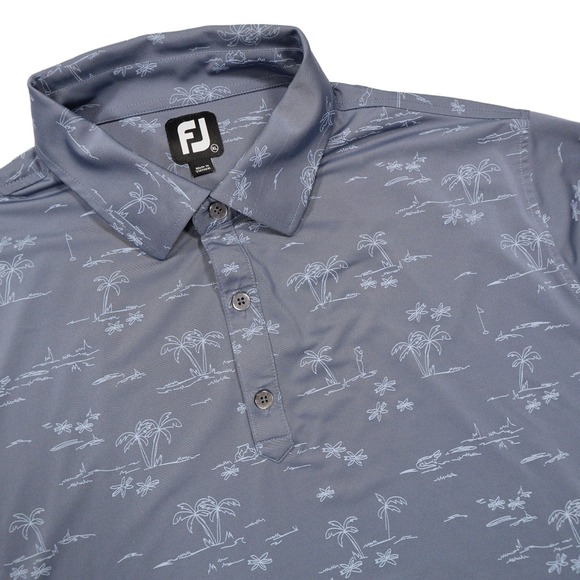 FootJoy Other - FOOTJOY Men's XL Tropical‎ Island Golf Print Short Sleeve Performance Golf Polo